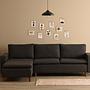 Long corner sofa Dark grey 1