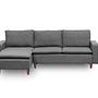 Long corner sofa Dark grey 0