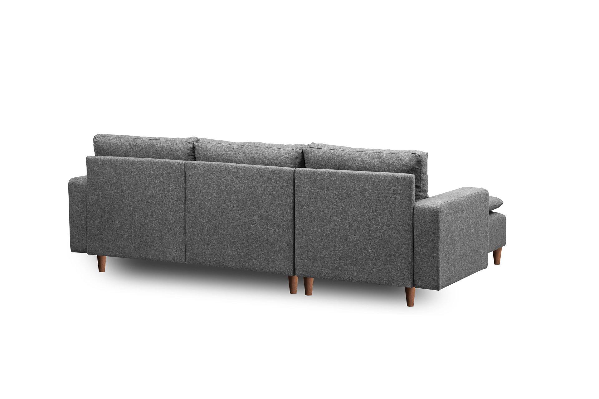 Long corner sofa Dark grey 8
