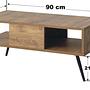 Bukle Coffee Table Wood Veneer Black 7
