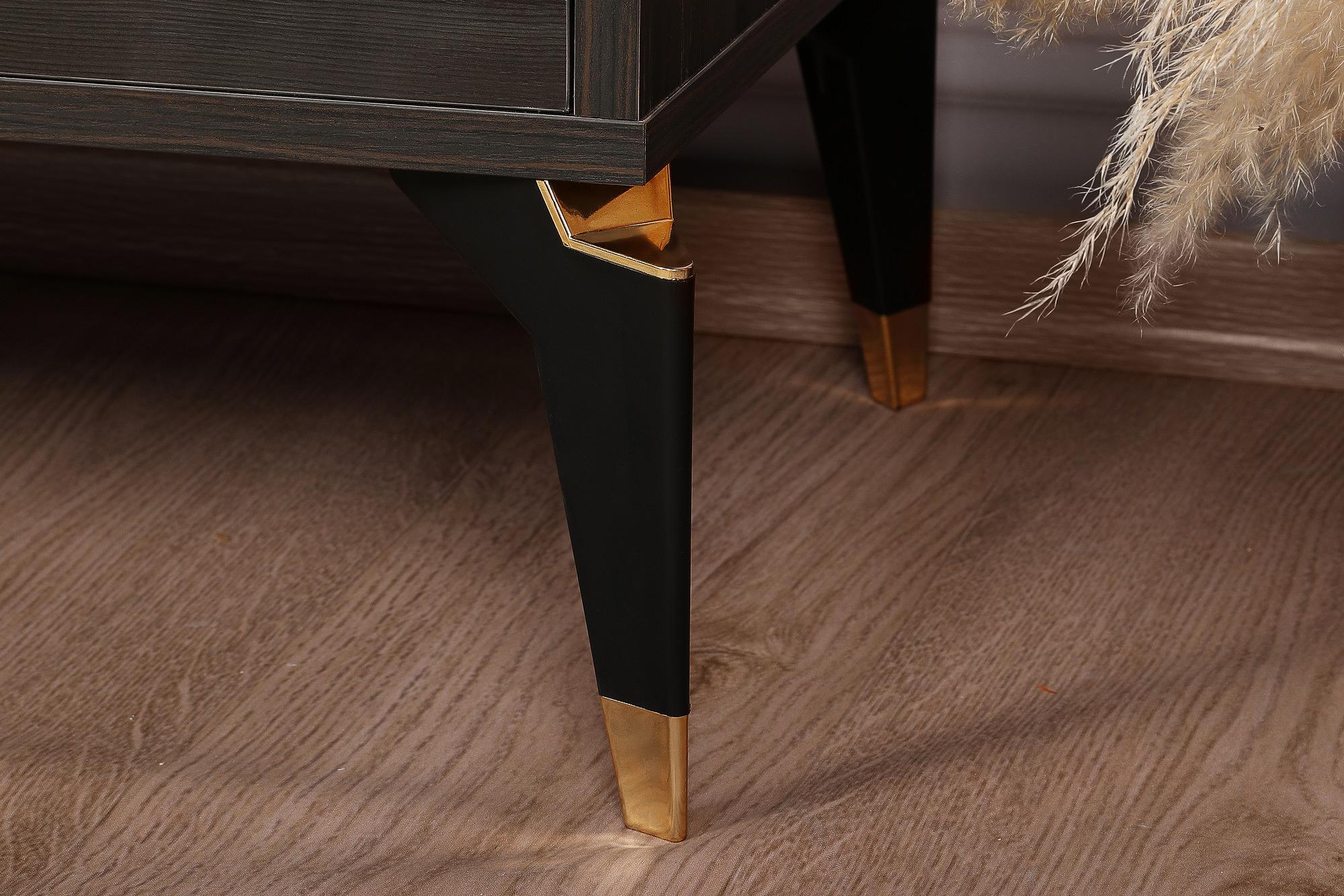 Posh Lowboard Holzfurnier Dunkelbraun 5