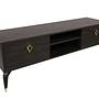 Posh Lowboard Holzfurnier Dunkelbraun 8