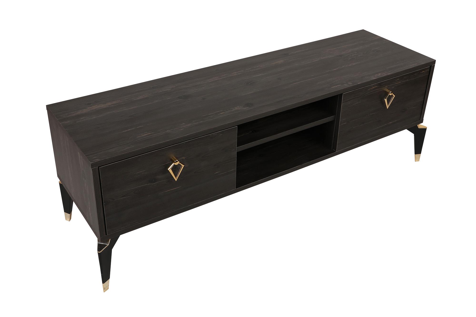 Posh Lowboard Holzfurnier Dunkelbraun 9