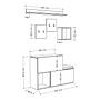 Holdon Appendiabiti in legno impiallacciato bianco 4