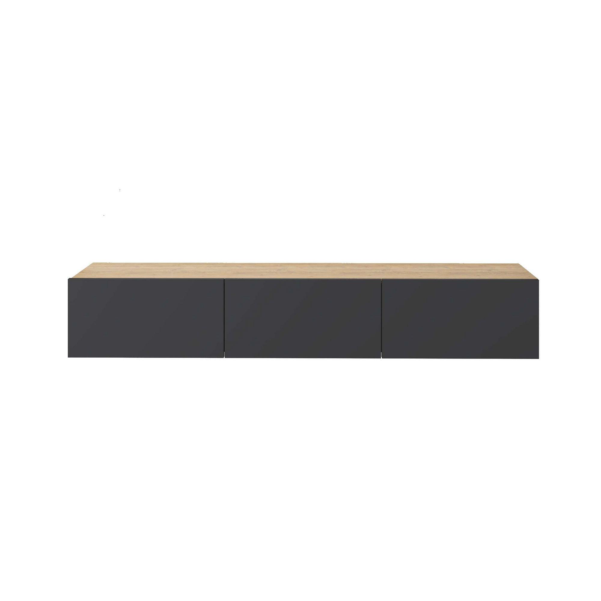 Francy Lowboard Wood veneer Anthracite 5