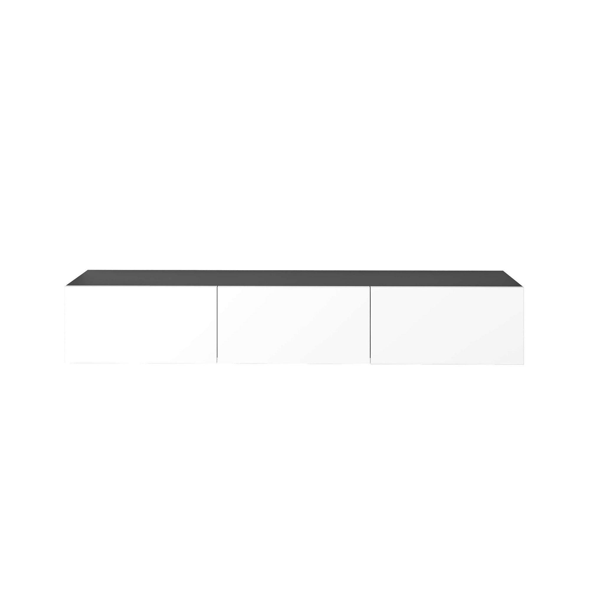 Francy Lowboard Wood veneer Anthracite White 0