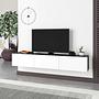 Francy Lowboard Wood veneer Anthracite White 1
