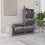 Dude Schuhschrank Holzfurnier Grau 2