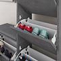 Dude Schuhschrank Holzfurnier Grau 5