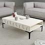 Lyon 32 Couchtisch Holzfurnier Creme Schwarz 1