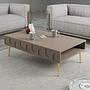 Lyon 33 Couchtisch Holzfurnier Atlas Gold 1