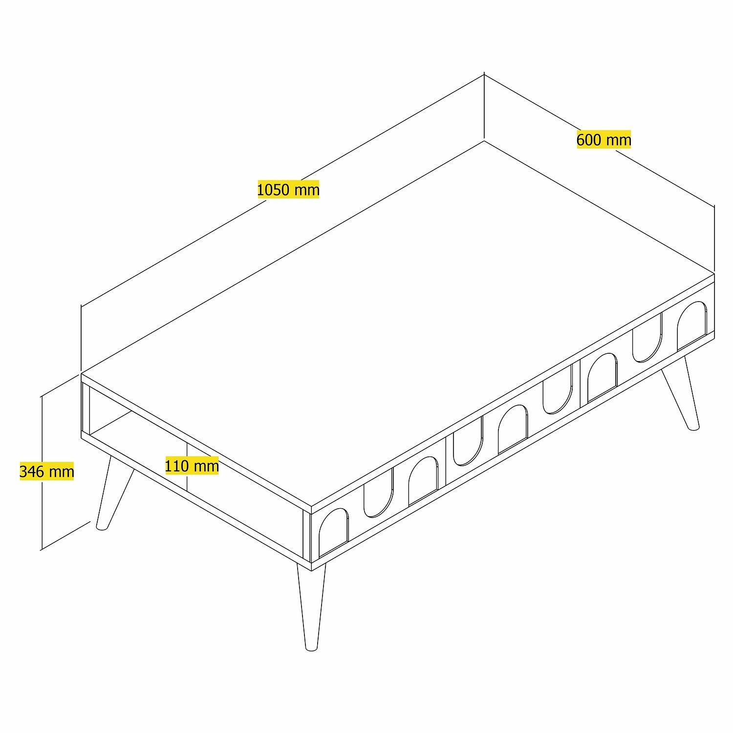 Lyon 34 Coffee table Wood veneer White 4