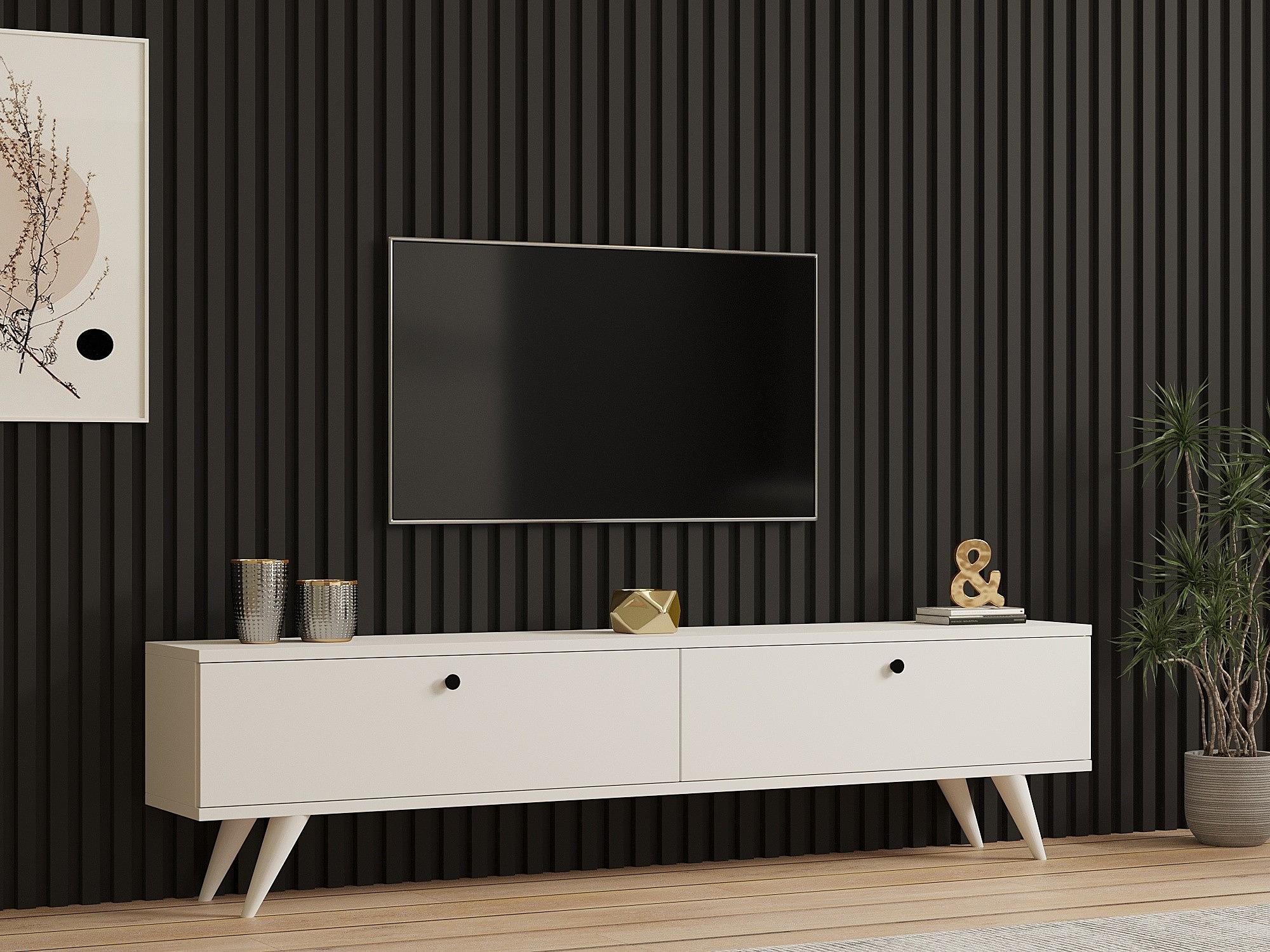 Paris Lowboard Wood Veneer White 1