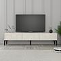 Lyon 42 TV cabinet wood veneer cream black 1
