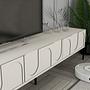 Lyon 42 TV cabinet wood veneer cream black 4
