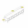 Lyon 43 TV stand wood veneer White Gold 6