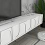 Lyon 43 TV stand wood veneer White Gold 4