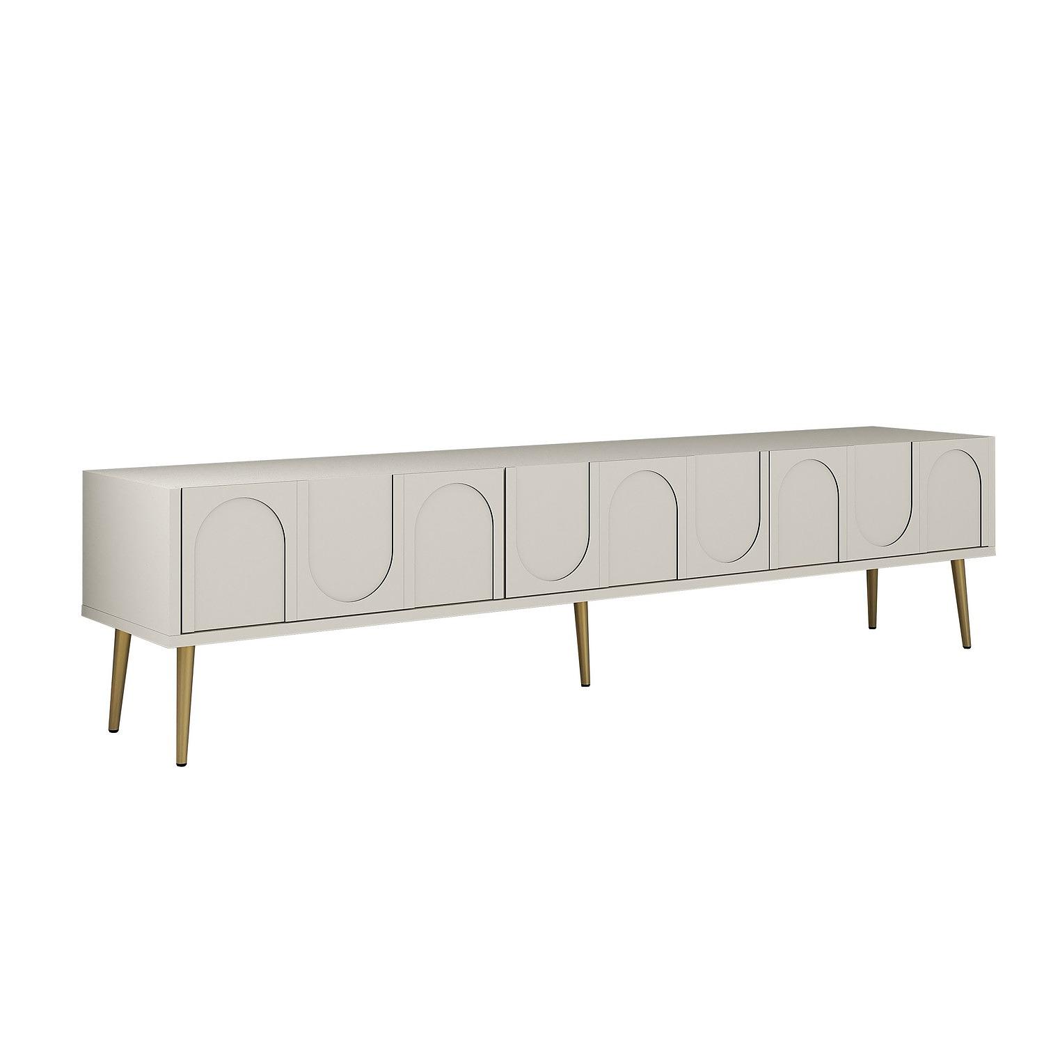 Lyon 43 TV cabinet wood veneer cream gold 0
