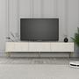 Lyon 43 TV cabinet wood veneer cream gold 2