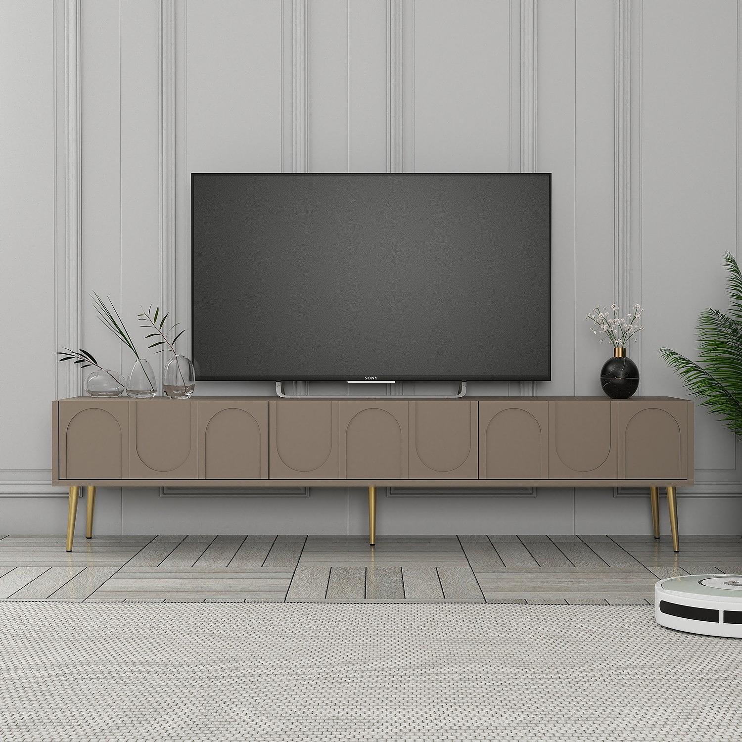 Lyon 43 TV cabinet Wood veneer Atlas Gold 1