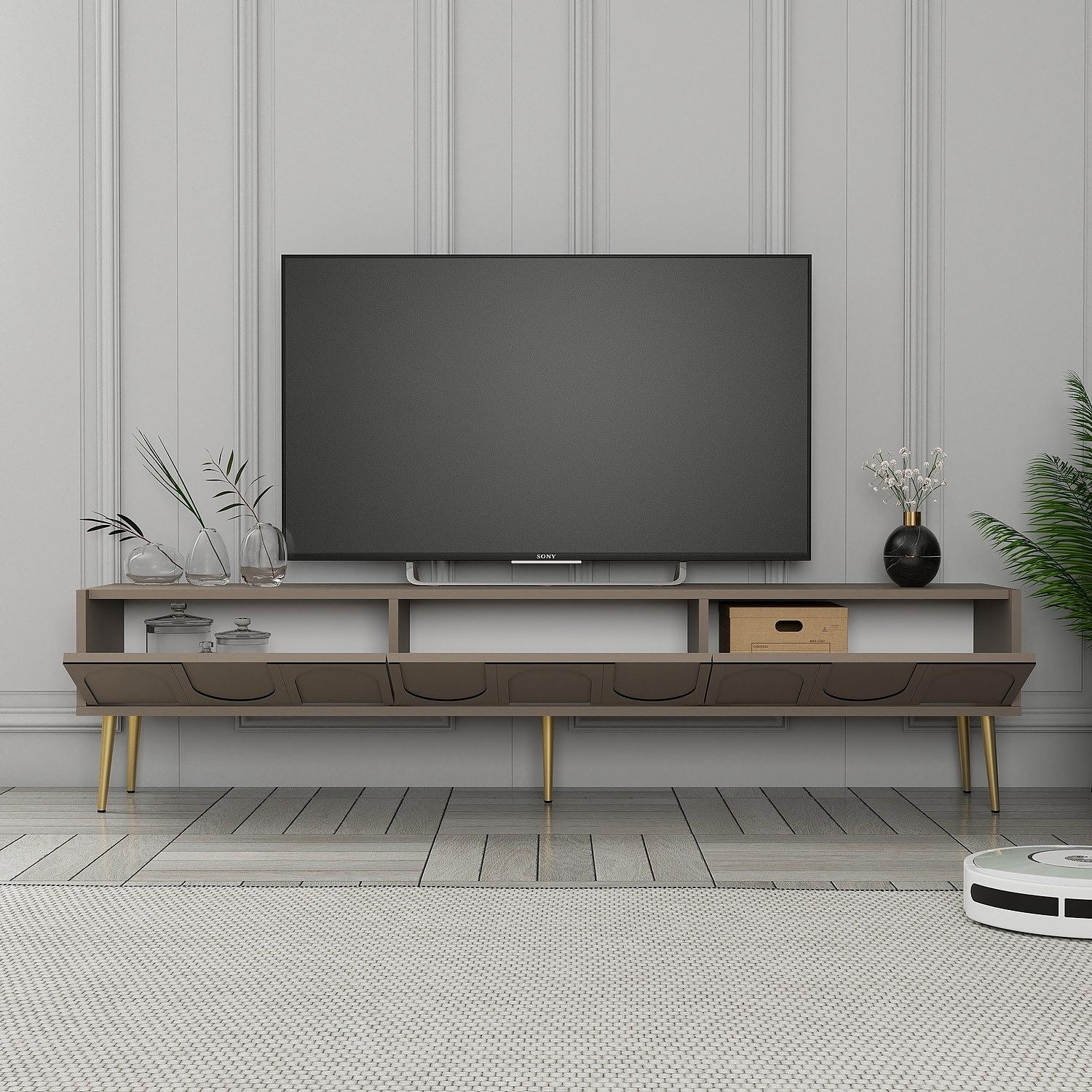 Lyon 43 TV cabinet Wood veneer Atlas Gold 2