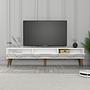 Lyon 44 TV cabinet Wood veneer White 2