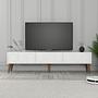Lyon 44 TV cabinet Wood veneer White 1