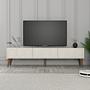 Lyon 44 TV cabinet Wood veneer Cream 1