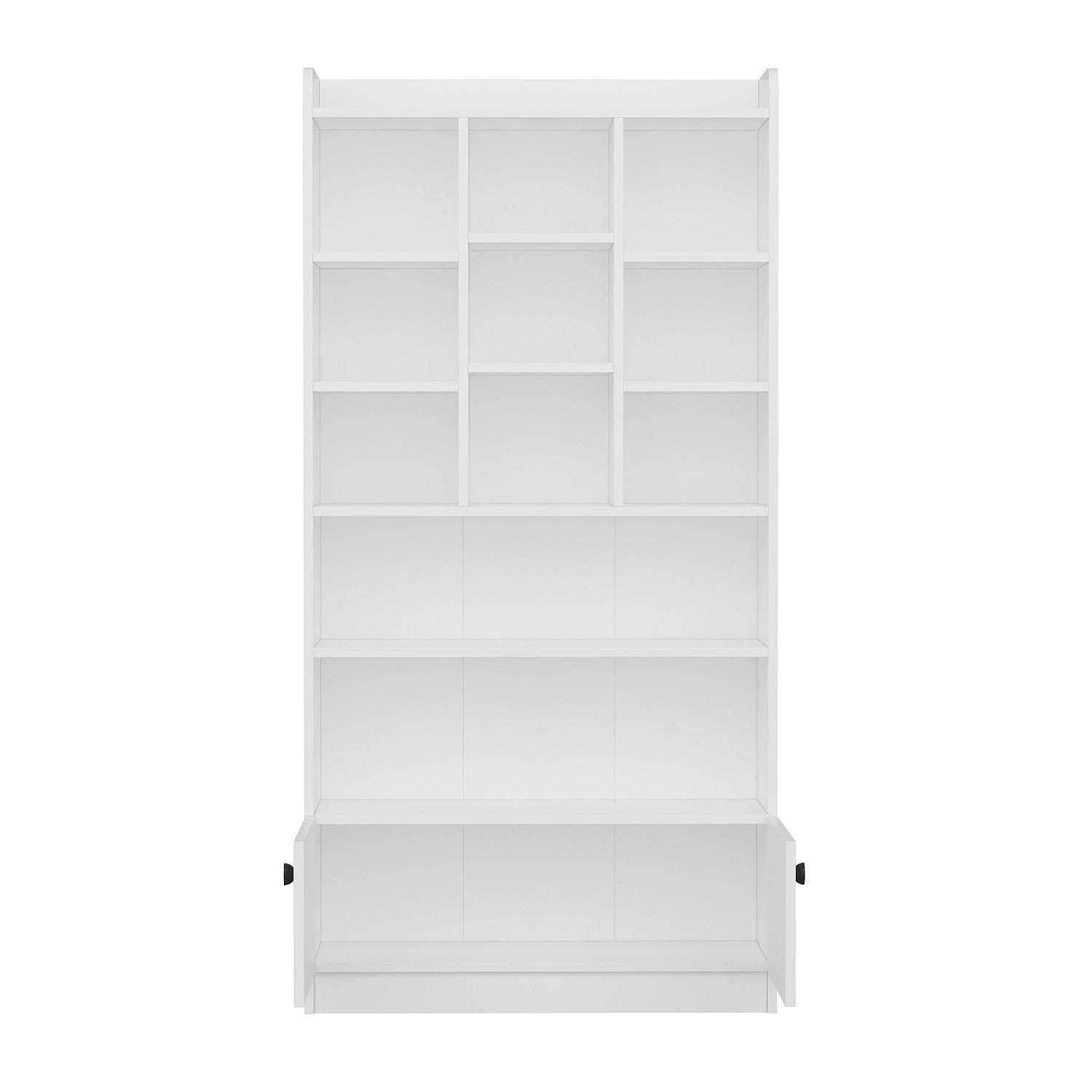 Tokyo Bücherregal Holzfurnier Weiß 9