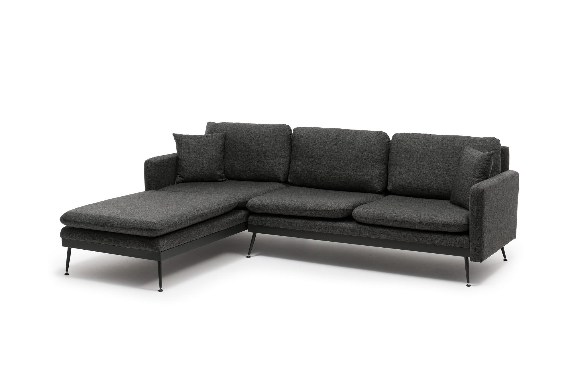 Reya Sectional Sofa Dark Grey 8