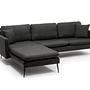 Reya Sectional Sofa Dark Grey 9