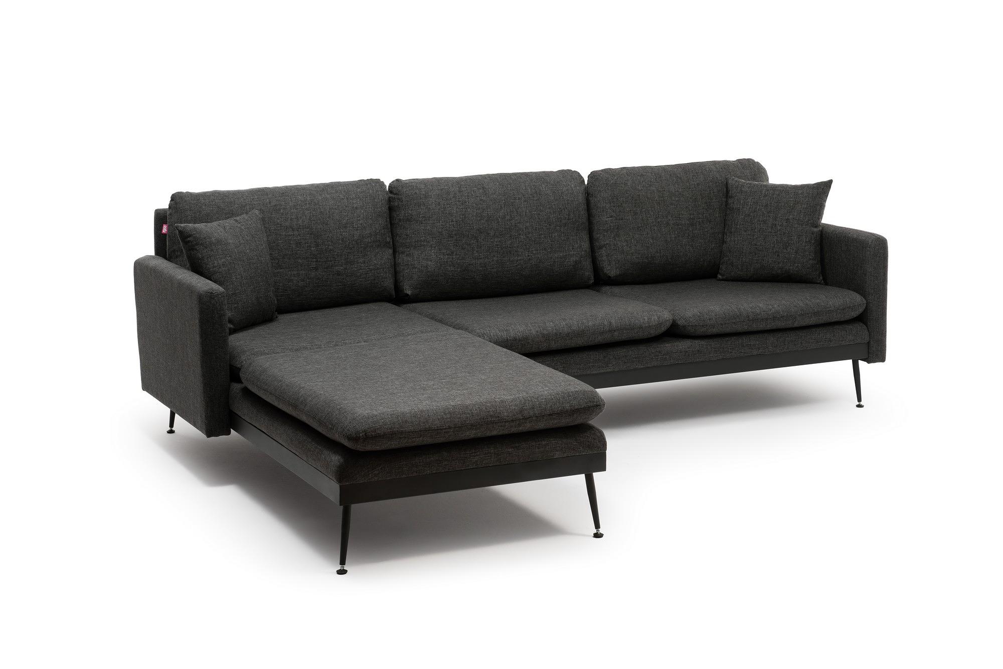 Reya Sectional Sofa Dark Grey 9