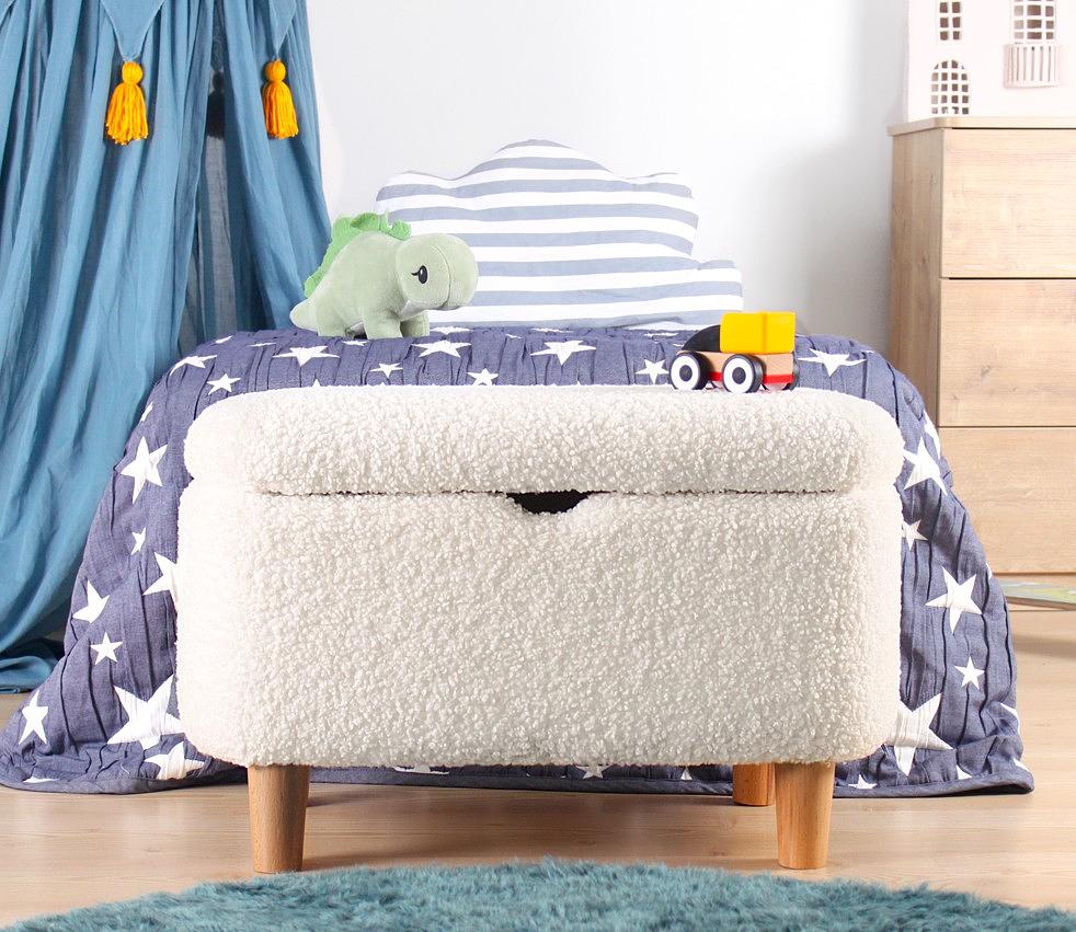 Moouv 3330 Pouf Kunstfell Weiß 3