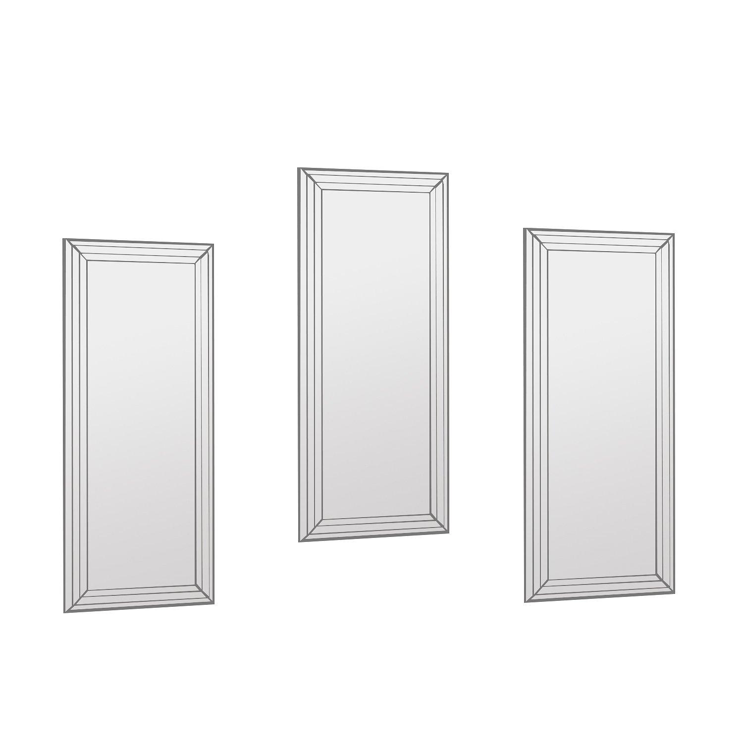 3x Mini Mirror Transparent 7