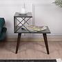 Cross bedside table wood veneer anthracite 3