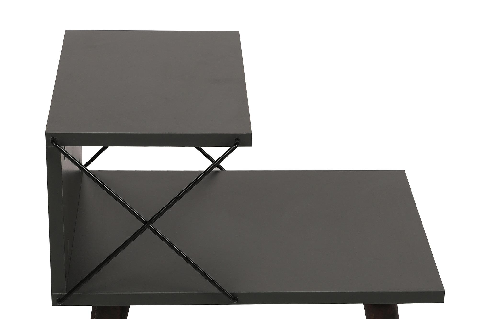 Cross bedside table wood veneer anthracite 7