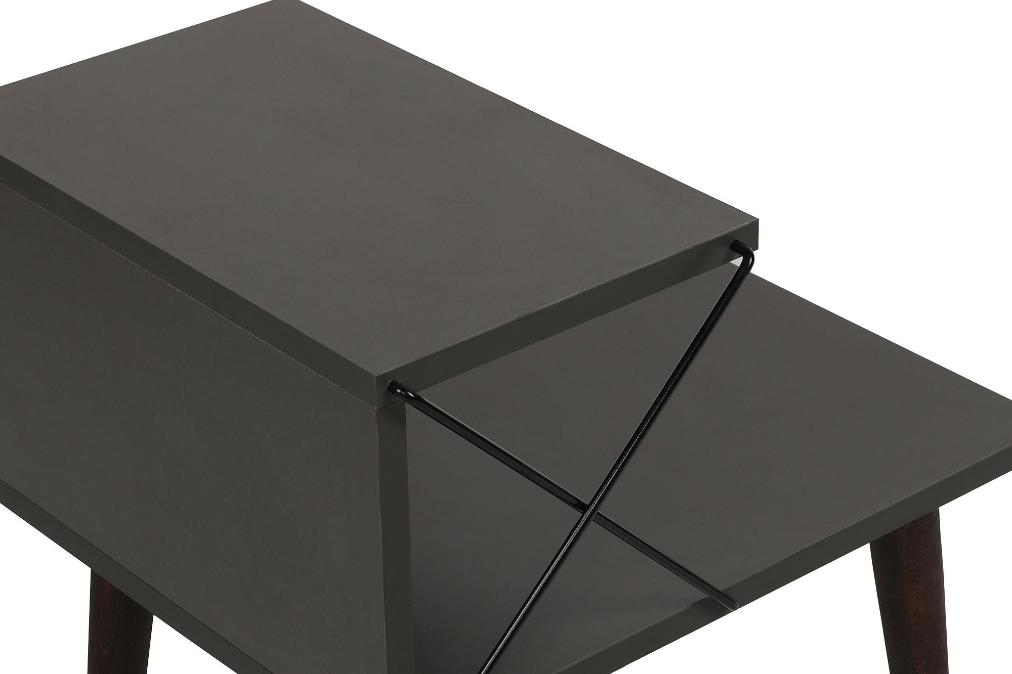 Cross bedside table wood veneer anthracite 8