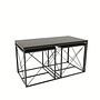 Defne Couchtisch Set Holzfurnier Anthrazit Schwarz 0