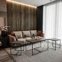 Defne Coffee Table Set Wood Veneer Anthracite Black 2