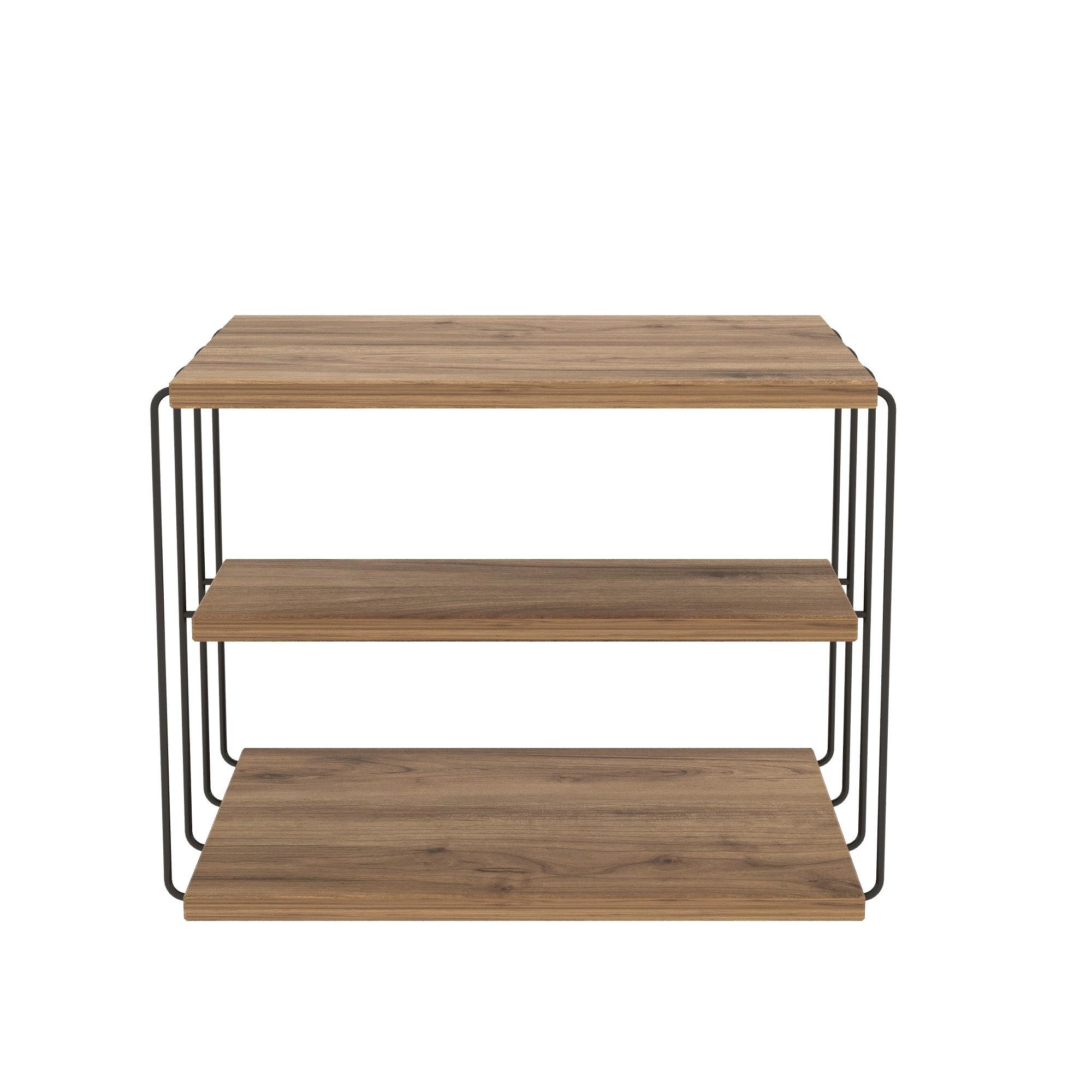 Lifon Beistelltisch Holzfurnier Schwarz 0