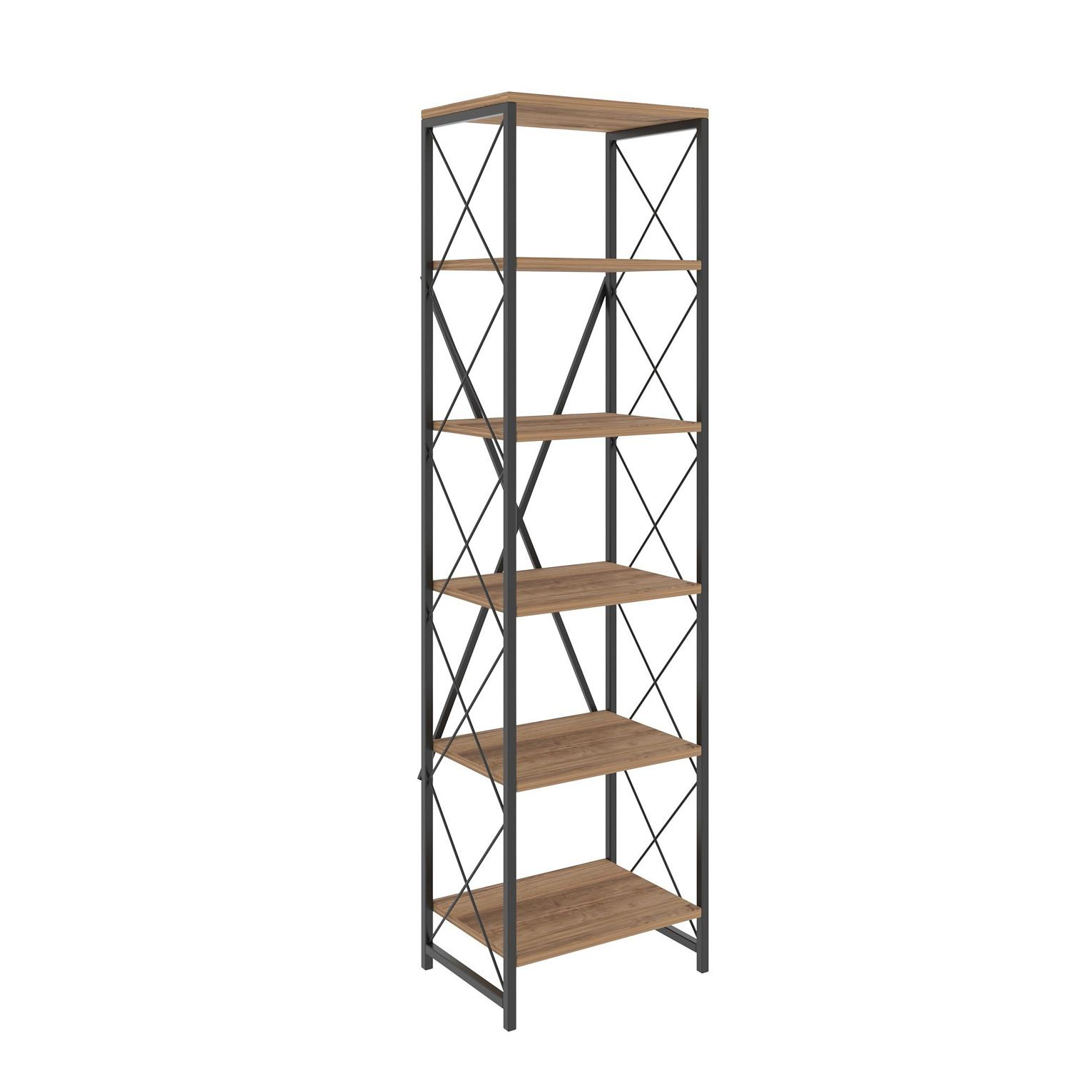 Suadiye Bookshelf Wood Veneer Black 5