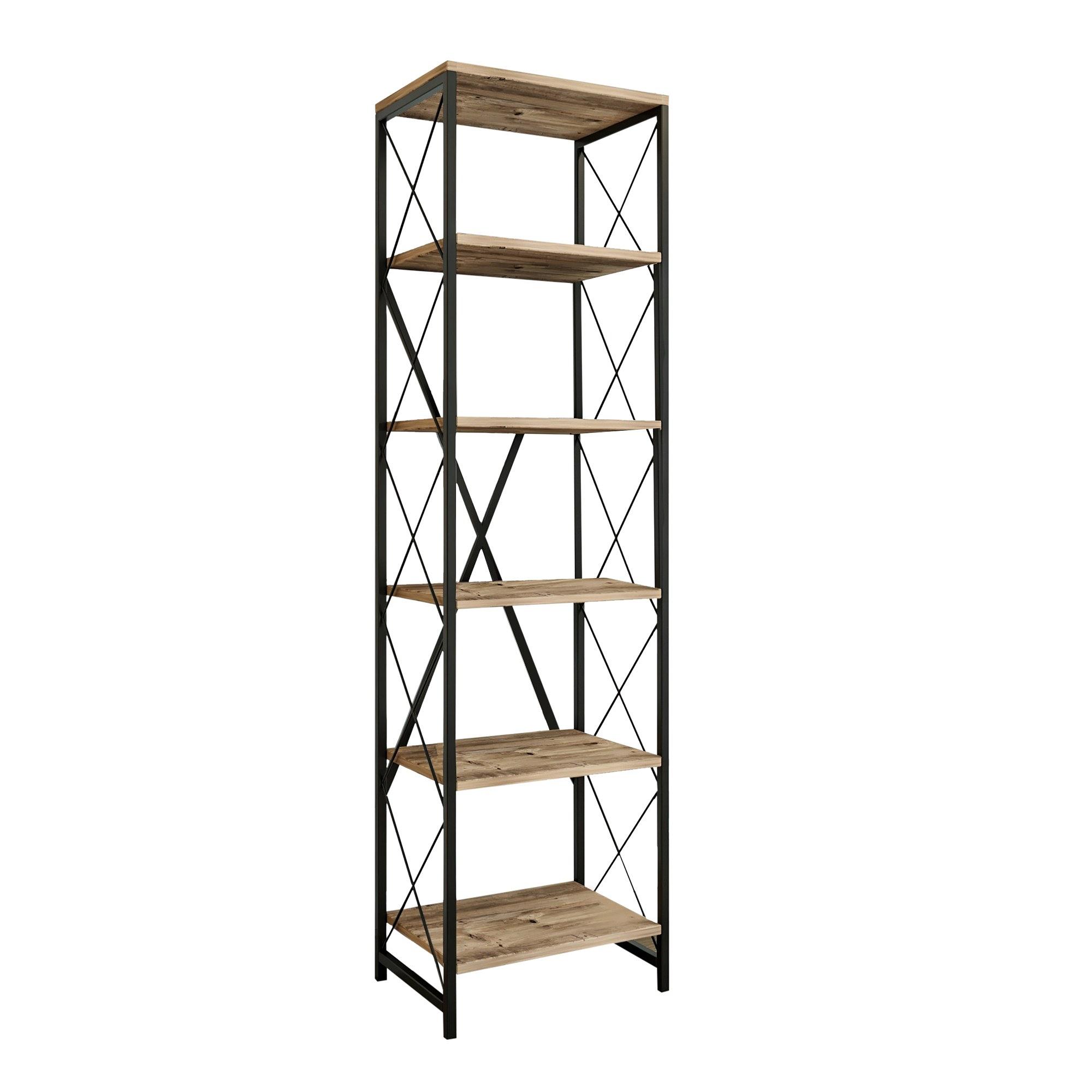 Suadiye Bookshelf Wood Veneer Black 4