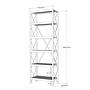 Suadiye Bookshelf Wood veneer White Black 0
