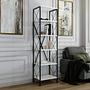 Suadiye Bookshelf Wood veneer White Black 1