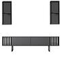 Chrome Line TV-Schrank Holzfurnier Anthrazit Schwarz 7