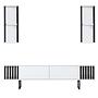 Chrome Line TV cabinet Wood veneer White Black 7