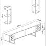 Chrome Line TV cabinet Wood veneer Black 9