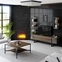 Mobile porta TV Chrome Line impiallacciatura di legno nero 5