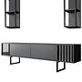 Chrome Line TV-Schrank Holzfurnier Anthrazit Schwarz 0