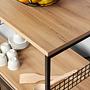 Anemone chest of drawers wood veneer Black 3